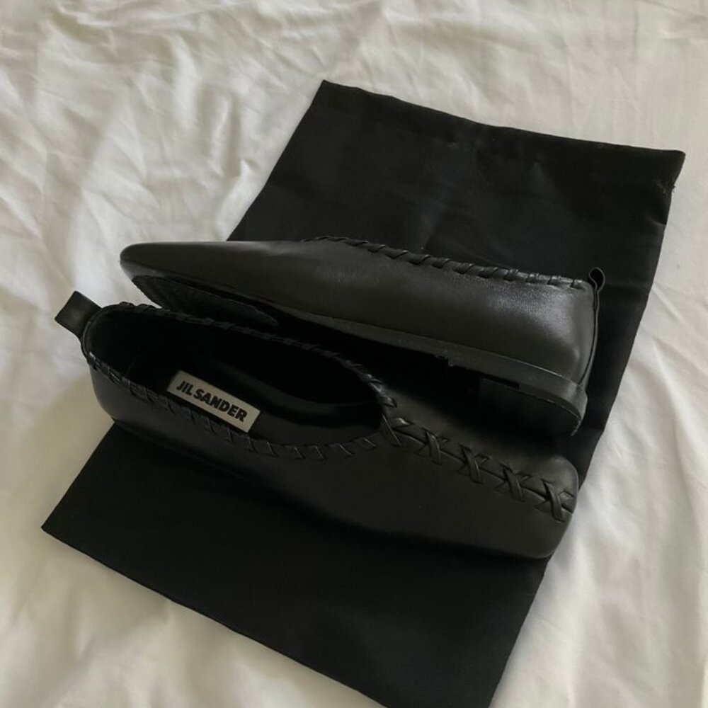 JIL SANDER Leather Ballerina Flats - Picture 3 of 3